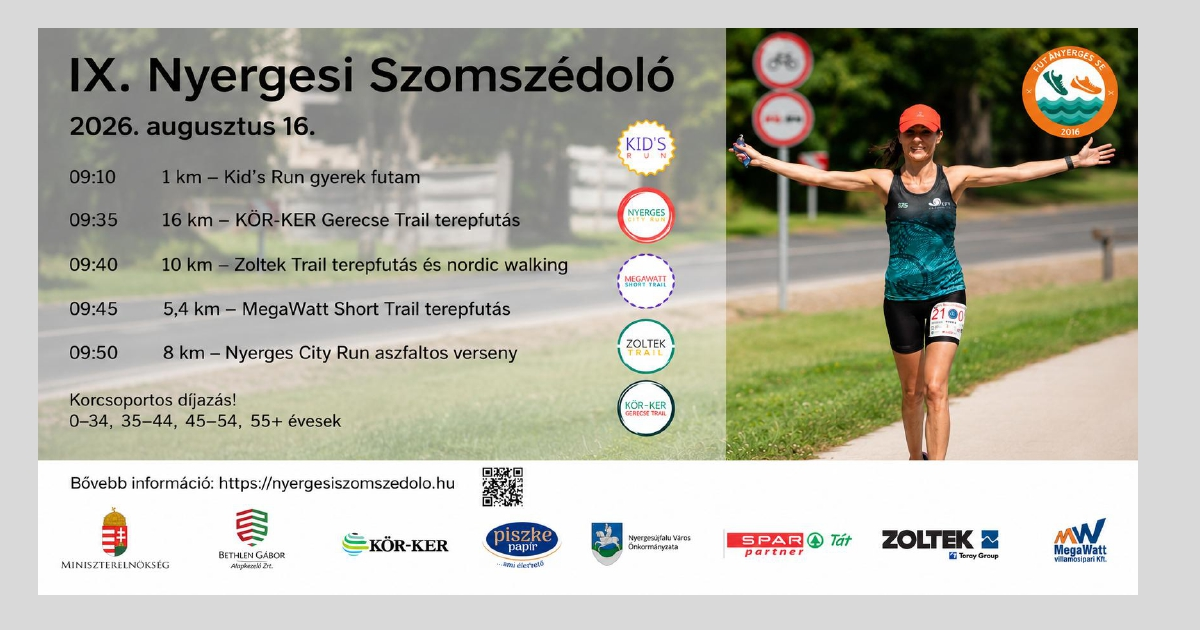 2026.08.16. IX. Nyergesi Szomszédoló